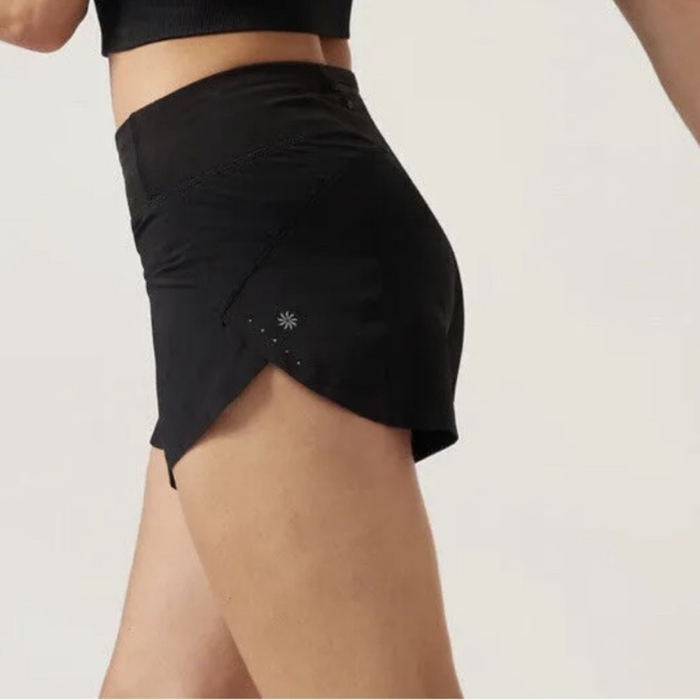 NWT Athleta Run With It 3.5”Black Shorts Size 2X.